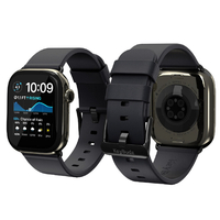 KeyBudz Apple Watch 49/46/45/44mm Artisan プレミアム本革バンド ブラック KB28467AW