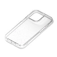 PGA iPhone 15 Pro用グラデーションハイブリッドケース ラメ・ホワイト PG-23BPT13WH
