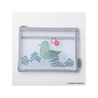 ヒサゴ ムラタトモコ 刺繍メッシュポーチ Seabird(海鳥) FCB284K-UTN311