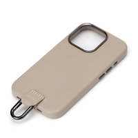 PGA iPhone 15 Pro用PUレザーケース グレー PG-23BPU02GY