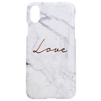 Happymori iPhone XS Max用ケース Marble love Bar ホワイト HM14478I65