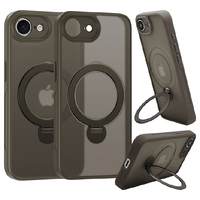 ラスタバナナ iphone17e/16e用 zerosafe shaft magsafe対応 360°回転ｽﾀﾝﾄﾞｹｰｽ フロストナチュラル 8648IP5EZSFSNL