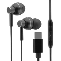 MSソリューションズ スマートフォン(汎用) イヤフォン(ボリューム/マイク付)「極の音域 SATIN」 ブラック LNTCEP03BK