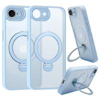 ラスタバナナ iphone17e/16e用 zerosafe shaft magsafe対応 360°回転ｽﾀﾝﾄﾞｹｰｽ フロストブルー 8649IP5EZSFSBL