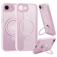 ラスタバナナ iphone17e/16e用 zerosafe shaft magsafe対応 360°回転ｽﾀﾝﾄﾞｹｰｽ フロストピンク 8651IP5EZSFSPK