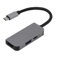 アイネックス USB Type-C接続 マルチアダプタ 3in1 USB-CDOCK02