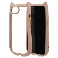 ラスタバナナ iphone17e/16e用 mimi 猫耳ﾊｲﾌﾞﾘｯﾄﾞｹｰｽ tpu×pc スモーキーピンク 8654IP5EHPSPK