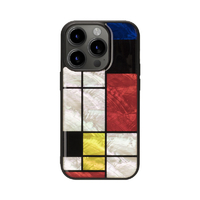 ikins iPhone 15 Pro用天然貝ケース Mondrian I25485I15PR