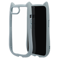 ラスタバナナ iphone17e/16e用 mimi 猫耳ﾊｲﾌﾞﾘｯﾄﾞｹｰｽ tpu×pc スモーキーブルー 8655IP5EHPSBL