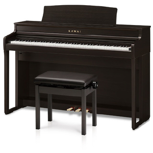 KAWAI 電子ピアノ 【高低自在椅子＆ヘッドホン付き】 プレミアムローズウッド調仕上げ CA401R-イメージ1