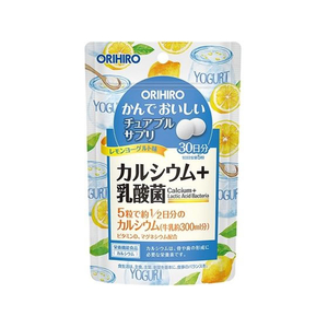 オリヒロ かんでおいしい チュアブルサプリ カルシウム レモンヨーグルト味 FC561TC-イメージ1