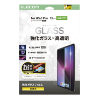 エレコム 13インチiPad Pro(M4)用ガラスフィルム 高透明 超簡単貼り付けツール付 TB-A25PLFLGGT