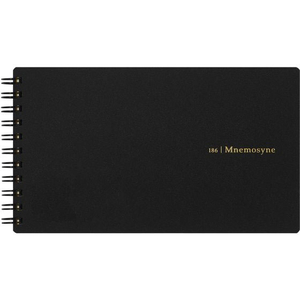 マルマン ノート リングノート 5mm方眼罫 ニーモシネ 横型 ブラック 80枚 FC273PU-N186-イメージ1