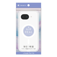 トリニティ Google Pixel 10a用[AIR-REAL INVISIBLE] マグネット吸着式アクセサリー対応 薄型軽量ハードケース クリア×ホワイトリング TR-PX2610A-ARPMS-CL