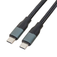 アイネックス USB3．2Gen2 Type-Cケーブル PD100W メッシュ 0．5m ブラック U32CC-MM05P10M