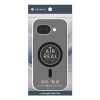 トリニティ Google Pixel 10a用[AIR-REAL INVISIBLE] マグネット吸着式アクセサリー対応 薄型軽量ハードケース クリアブラック×ブラックリング TR-PX2610A-ARPMS-BK
