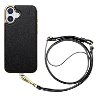 ユニケース iPhone 16 Plus用Cross Body Case Duo ブラック UNI-CSIP24L-2CBBK