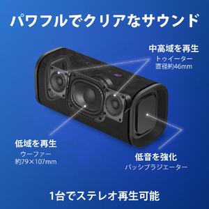 SONY ワイヤレスポータブルスピーカー ブラック SRS-ULT50 B-イメージ5