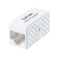 サンワサプライ RJ-45中継アダプタ(カテゴリ6A UTP) ホワイト ADT-EX-6AUTP