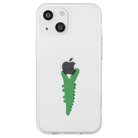 AKAN iPhone 14用ソフトクリアケース モグモグ ワニ AK23503I14