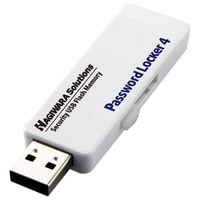 エレコム パスワードロッカー4　USB3.0メモリ　64GB(受注) HUD-PL3Mシリーズ ホワイト HUD-PL364GM