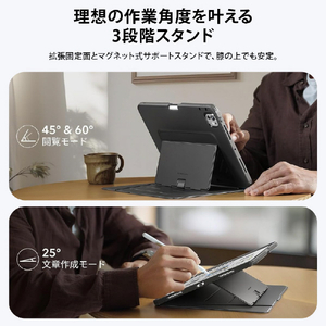 ESR iPad Pro 11インチ(M5/M4)用Flip ペンホルダー付きハイブリッドケース ブルー ES28511-イメージ6