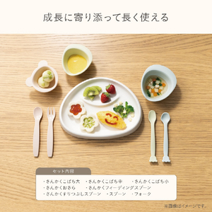 コンビ 出産準備やお祝いに!パクッ!をたのしく さんかく食器セット ブルーム ｻﾝｶｸｼﾖﾂｷｾﾂﾄﾌﾞﾙ-ﾑ-イメージ11