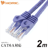 ホーリック LANケーブル UTP カテゴリー6A(2m) パープル LC20-512RB