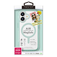PGA iPhone 16用MagSafe対応 エアクッションケース ミント PG-24AMGPTA04GR