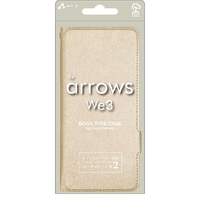 エアージェイ arrows We3用 ソフトレザー手帳型ケース シャイニーゴールド AC-WE3 SHY SG