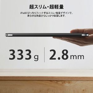 ESR iPad Air 13インチ(M4/M3/M2)/iPad Pro 12．9インチ(第6/5/4世代)用 REBOUND マグネット吸着式 Smart Folioケース ブラック ES28513-イメージ5