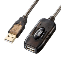 サンワサプライ 5m延長USBアクティブリピーターケーブル ブラック KB-USB-R205N