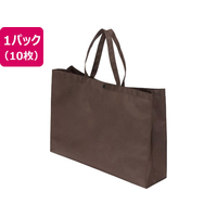 サンナップ 不織布バッグ ボタン付 中 10枚 ブラウン FCV2598-FBB-Y45BRN