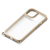 PGA iPhone 15 Plus用クリアタフケース ベージュ PG-23CPT02BE