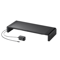 サンワサプライ USB Type-C接続ハブ付き机上ラック ブラック MR-LC210CHBK