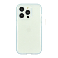 グルマンディーズ iPhone 16 Pro用耐衝撃ケース IIIIfit Clear ライトブルー IFT-174LBL
