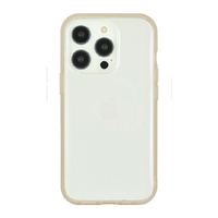 グルマンディーズ iPhone 16 Pro用耐衝撃ケース IIIIfit Clear ベージュ IFT-174BE
