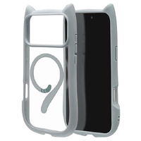 ラスタバナナ iPhone17 Pro Max用MIMI 猫耳ケース TPU×PC 磁力充電対応 スモーキーブルー 9112IP5DHPMSBL