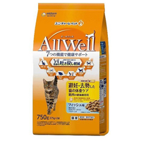 ユニチャーム AllWell 避妊・去勢した猫の体重ケア筋肉の健康維持用 フィッシュ味挽き 小魚とささみフリーズドライパウダー入り 750g ALLWELLﾋﾆﾝｷﾖｾｲ750G
