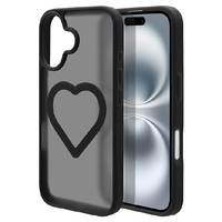ラスタバナナ iPhone 16用Mignu TPU×PCケース ブラック＊フロストブラック 9121IP461HPFBK