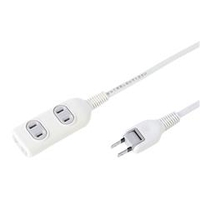 サンワサプライ 電源タップ（2P・3個口・2m） TAP-3W2N