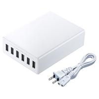 サンワサプライ USB充電器(6ポート・合計12A) ホワイト ACA-IP67W