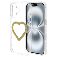 ラスタバナナ iPhone 16用Mignu TPU×PCケース ラメゴールド 9127IP461HPGD