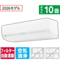 東芝 「工事代金別」 10畳 フィルター自動清掃 エアコン e angle select 大清快 V-DXシリーズ RAS-V281E6DXWS