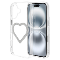 ラスタバナナ iPhone 16用Mignu TPU×PCケース ラメシルバー 9128IP461HPSV