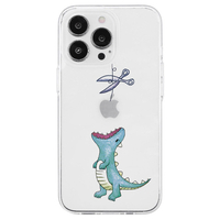 AKAN iPhone 14 Pro Max用ソフトクリアケース はらぺこザウルス グリーン AK23559I14PM