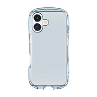 グルマンディーズ iPhone 16用クリスタルクリアケース ライトブルー GMD-29LBL