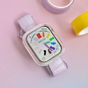 GAACAL Apple Watch 1-11/SE1-3 38/40/41/42(10-11)mm シュシュ風バンド ブラック W00607BKA-イメージ3