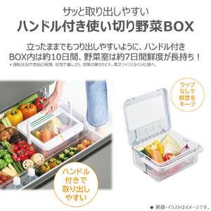 東芝 【フレンチドア】586L 6ドア冷蔵庫 フロストホワイト GR-A590WFS(TW)-イメージ9