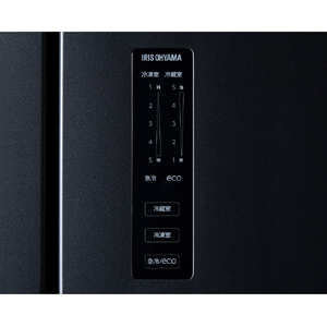 アイリスオーヤマ 【フレンチドア】320L 4ドア冷蔵庫 ブラック IRSN-32A-B-イメージ5